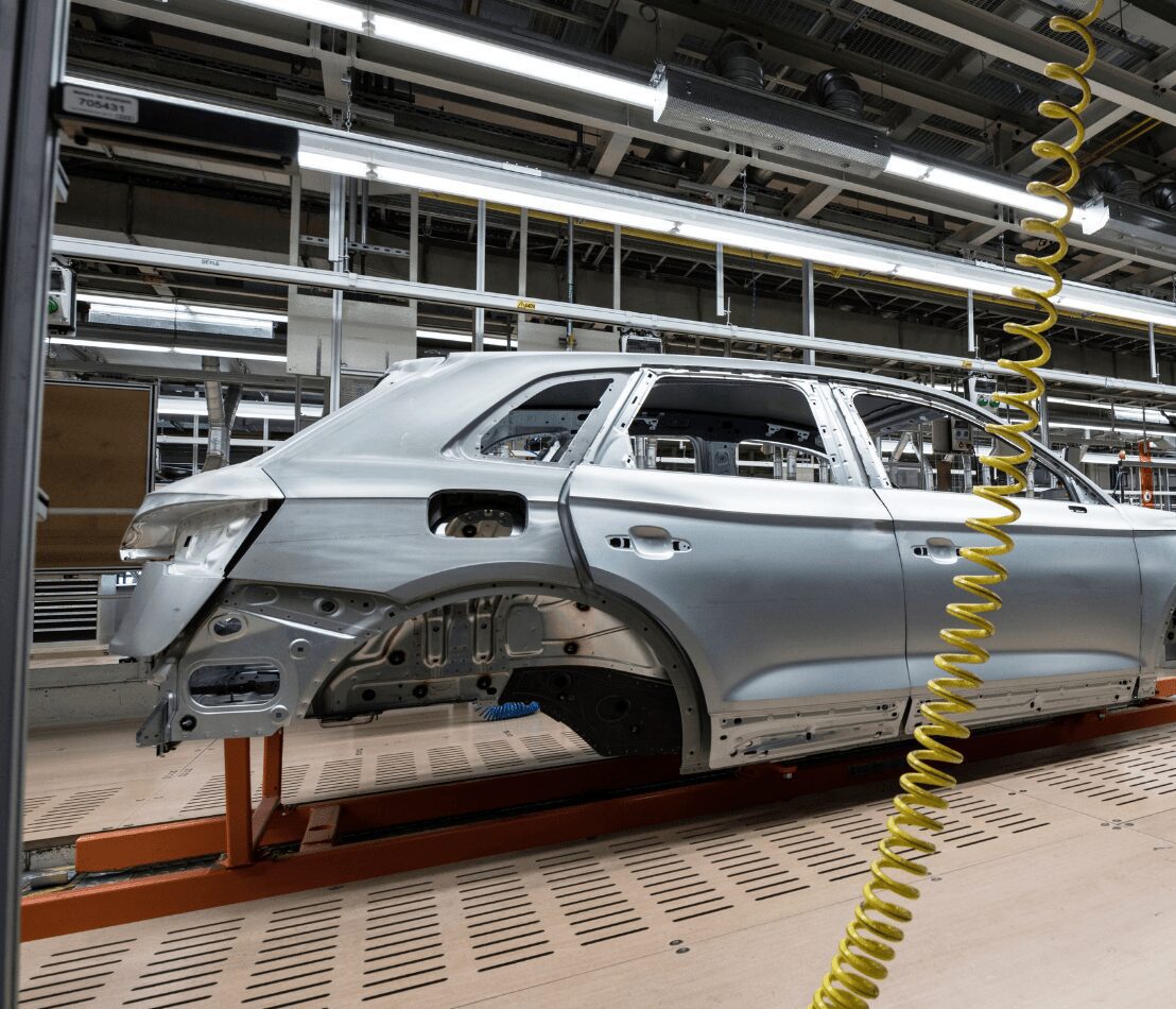 Car body in warehouse