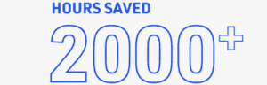 2000+ hours saved