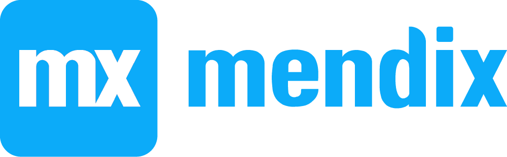 Mendix logo in blue