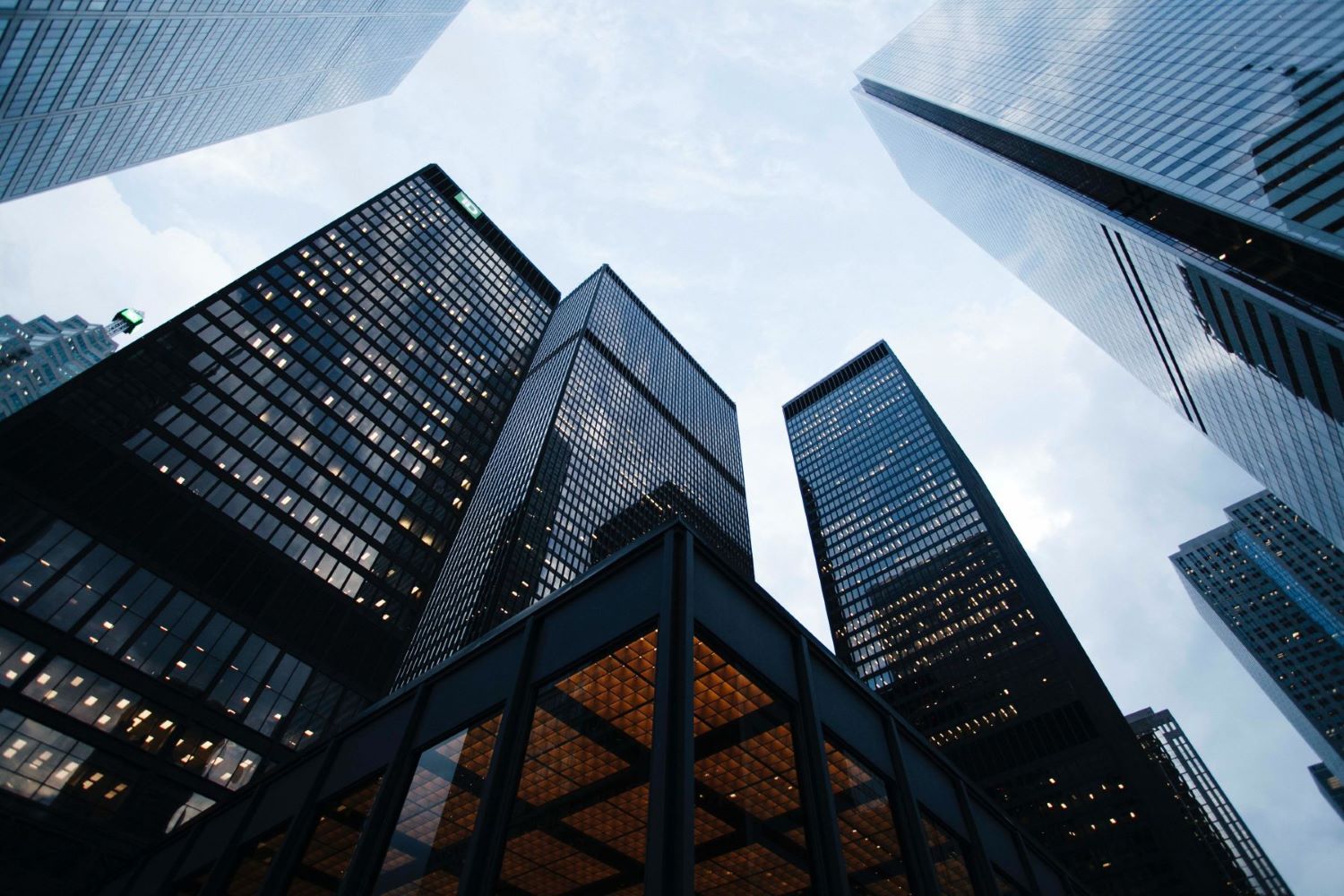 photo of Finance buildings and sky